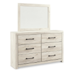 Picture of 6  Drawer Whitewash Dresser And Mirror