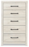 Picture of Whitewash Five Drawer Chest