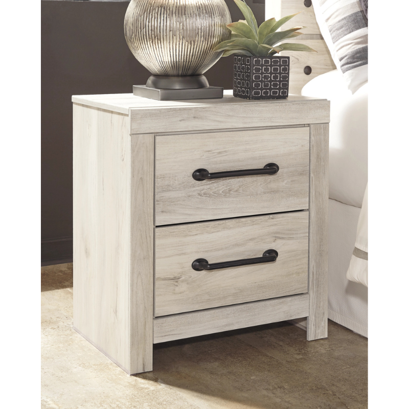 Picture of Whitewash Two Drawer Night Stand