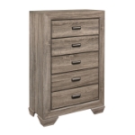 Picture of 33"L x 50"H Faux Wood veneer 5 drawers Chest