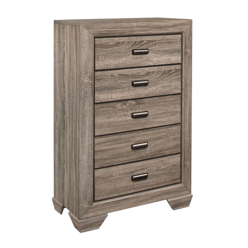 Picture of Faux Wood veneer 5 drawers Chest
