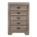 Picture of Faux Wood veneer 5 drawers Chest
