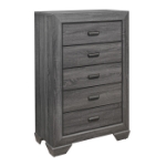 Picture of Faux Wood veneer 5 drawers Chest