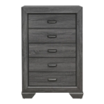 Picture of Faux Wood veneer 5 drawers Chest