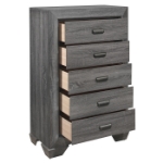 Picture of Faux Wood veneer 5 drawers Chest