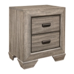 Picture of Faux Wood veneer 2 drawers Night Stand