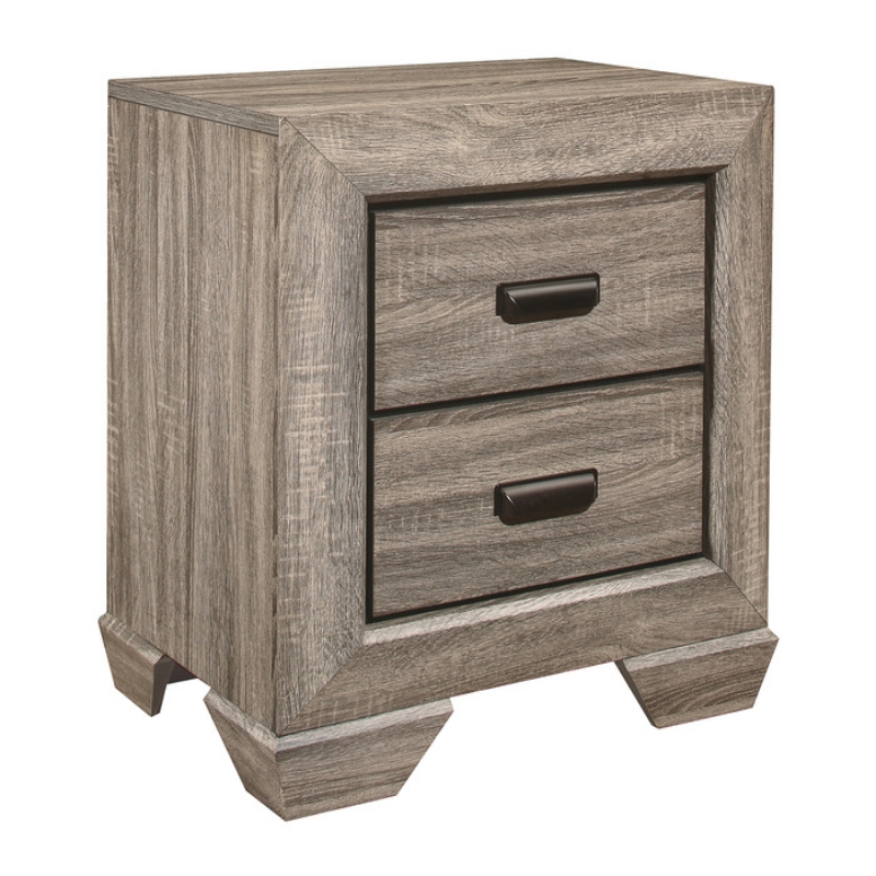 Picture of Faux Wood veneer 2 drawers Night Stand