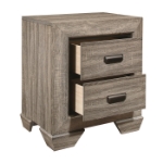 Picture of Faux Wood veneer 2 drawers Night Stand