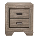 Picture of Faux Wood veneer 2 drawers Night Stand