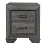 Picture of Faux Wood veneer 2 drawers Night Stand
