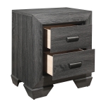 Picture of Faux Wood veneer 2 drawers Night Stand