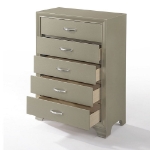 Picture of Champagne Finish Wood 5 Drawer Chest