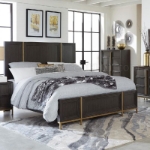 Picture of 44" or 54" Rich dark brown solid wood bed
