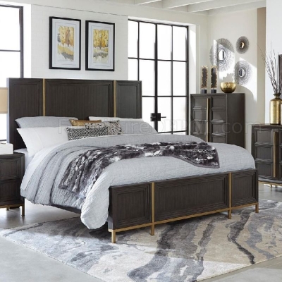 Show details for 44" or 54" Rich dark brown solid wood bed Picture of 44" or 54" Rich dark brown solid wood bed