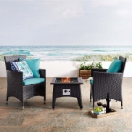 Picture of 3 Piece Set Outdoor Patio with Fire Pit