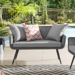 Picture of Outdoor patio Gray loveseat