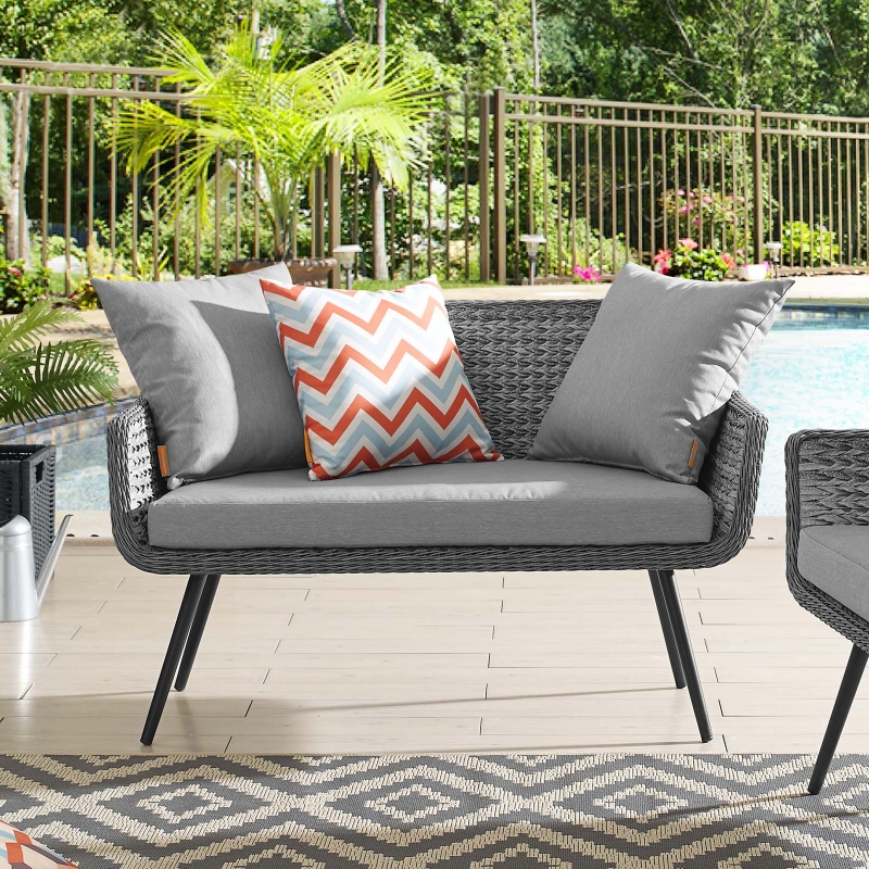 Picture of Outdoor patio Gray loveseat