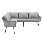 Picture of Outdoor patio Gray Sectional Sofa