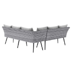 Picture of Outdoor patio Gray Sectional Sofa