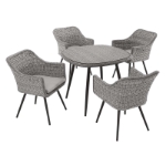 Picture of Outdoor Gray Outdoor 3 Piece and 5 Piece Dining Set