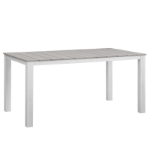 Picture of Outdoor Patio Dining Set in White Light Gray