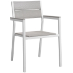 Picture of Outdoor Patio Dining Set in White Light Gray