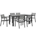 Picture of Outdoor Patio Dining Set in White Light Gray