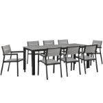 Picture of Outdoor Patio Dining Set in White Light Gray