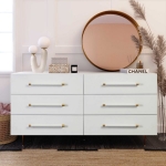Picture of White, Black and Grey Nightstand