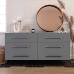 Picture of White, Black and Grey Nightstand