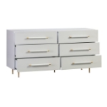 Picture of White, Black and Grey Nightstand