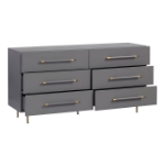 Picture of White, Black and Grey Nightstand