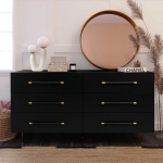 Picture of White, Black and Grey Nightstand