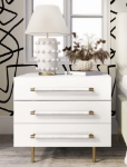 Picture of White, Black and Grey Nightstand