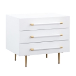 Picture of White, Black and Grey Nightstand