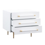 Picture of White, Black and Grey Nightstand
