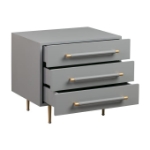 Picture of White, Black and Grey Nightstand