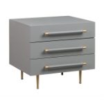 Picture of White, Black and Grey Nightstand