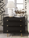 Picture of White, Black and Grey Nightstand