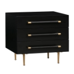 Picture of White, Black and Grey Nightstand