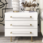 Picture of White, Black and Grey Nightstand