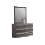 Picture of Gloss Grey Dresser and Mirror