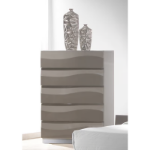 Picture of Gloss Grey 5 Drawer Chest