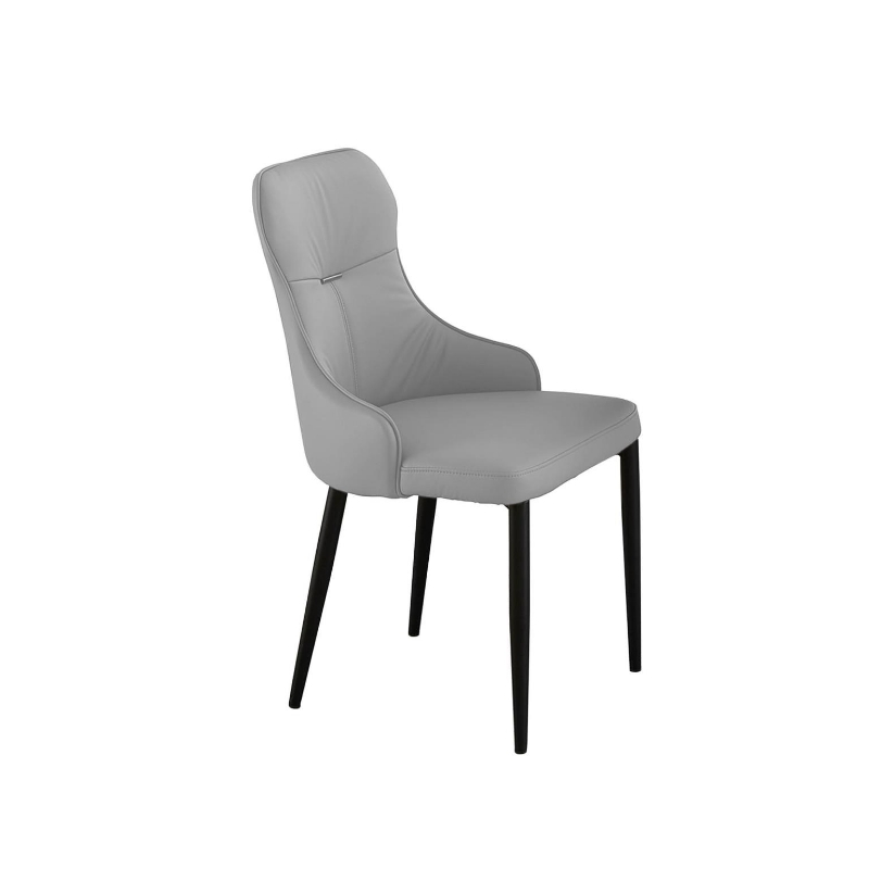 Picture of Faux leather Steel legs in matte black finish  Side Chair