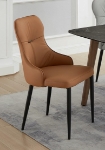 Picture of Faux leather Steel legs in matte black finish  Side Chair