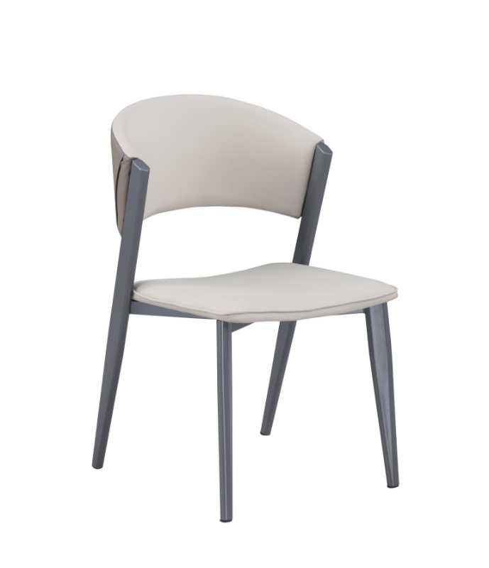 Picture of Brown & Beige faux leather Side Chair