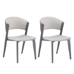 Picture of Brown & Beige faux leather Side Chair