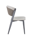 Picture of Brown & Beige faux leather Side Chair