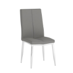 Picture of Gray or Black faux leather upholstery Side Chair