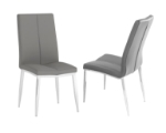 Picture of Gray or Black faux leather upholstery Side Chair